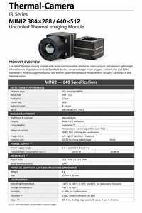 MINI2 โมดูลถ่ายภาพความร้อน VOx แบบไม่ระบายความร้อน 640×512 ระยะห่างพิกเซล 12μm พลังงานต่ำพิเศษ น้ำหนักเบาเพียง 8 กรัม แกนกล้องถ่ายภาพความร้อน - Product Image 3