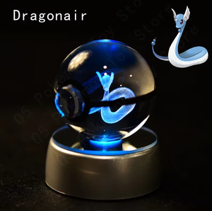 คริสตัลดรอปชิปสลัก3D แบบปรับแต่งได้ลูกโปเกมอนพร้อมฐาน LED โอปอลสำหรับเป็นของขวัญวันเกิด - Product Image 5