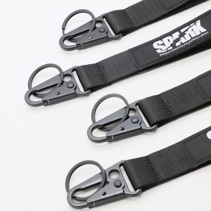 Personalized Energy Drink Brands Promotional Gift Custom Woven Label Logo Short <b>Lanyard</b> Keychain with Carabiner Clip - Product Image 2