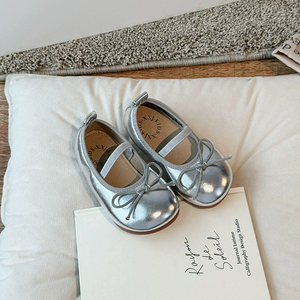 Giày Da Pu Trẻ Em Cho Bé Gái Xuân Thu Thời Trang Mới Hàn Quốc Nơ Mềm Chống Trơn Thời Trang Giày Đơn Công Chúa - Product Image 2