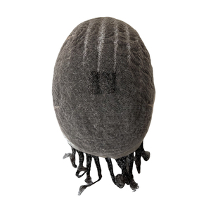 ระบบ<span class=keywords><strong>ผม</strong></span>แท้ของอินเดีย สี 1b เทา ทรงแอฟโฟร ถักเปียแบบคอร์นโรว์ ทูพีแบบเต็มศีรษะ สำหรับผู้ชายหนุ่มทันสมัย - Product Image 3