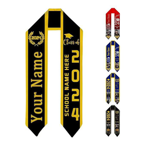 66 pulgadas 72 pulgadas Cinturón de Graduación Unisex Satin Sash Stole Graduation Bufanda - Product Image 4