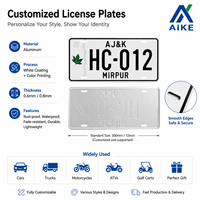 Placa de Matrícula Metálica Personalizada con Logotipo, de Alta Calidad, Resistente a Arañazos, para Decoración de Automóviles, Recuerdo de Viaje, Colección
