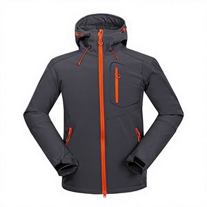 เสื้อแจ็คเก็ตซอฟต์เชลล์น้ำหนักเบา คุณภาพสูง สำหรับฤดูหนาว ผลิตจากโพลีเอสเตอร์ 100% ลายสก็อต ตกแต่งด้วยการเย็บแบบคอนทราสต์ ให้ความสบายเป็นพิเศษสำหรับผู้ชาย - Product Image 1