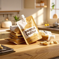 Sachets Personnalisés de Beurre de Cacahuète, Purée de Fruits, Confiture, Sauce Soja, Chili, Pâte de Tomate, Pochettes Souples à Bec Remplissables, Emballages pour Beurre de Cacahuète