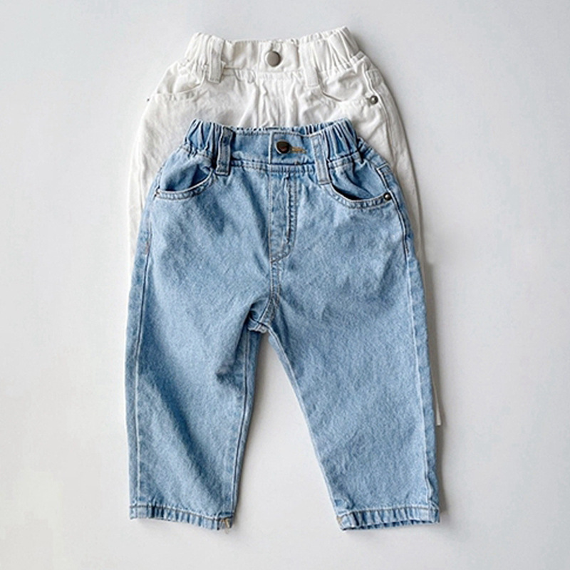 Custom Boys Jogger Jeans Elastic Waist, Stretch Cotton