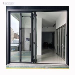 Style français en aluminium extrudé cadre <span class=keywords><strong>porte</strong></span> en verre bas <span class=keywords><strong>prix</strong></span> salon <span class=keywords><strong>porte</strong></span> <span class=keywords><strong>pliante</strong></span> étanche insonorisé pliable méthode d'ouverture - Product Image 2