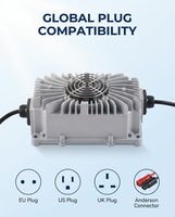 Chargeur de vélo électrique LNLEE haute efficacité AC DC 54,6V 5A 48V pour batterie Li-ion 13S, scooter électrique