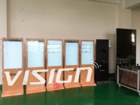 VISIGN-Monitor digital LCD para interiores, pantalla táctil ultrafina para publicidad comercial