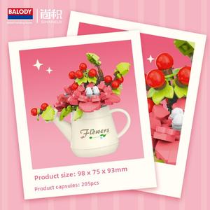 Juego de Bloques de Construcción de Modelos para Niños, Serie de Macetas de Flores y Plantas Suculentas de Juguete de Plástico para Bricolaje, Partículas Pequeñas, Educativo, de Ensamblaje - Product Image 4