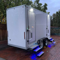Oferta Especial: Remolque de Baño Portátil de Lujo con 2 Cabinas, Elegante y Móvil, Estándar Estadounidense, para Eventos