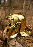 INDOCRAFTS ARMOURY Casque de Centurion Romain Fait Main Plaqué Argent/Or Finition Antique Coiffe Métallique Thèmes Historiques pour Collectionneurs