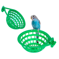 Nid d'oiseau rond classique respirant, inoffensif et réutilisable pour canaris et perroquets, en maille plastique, pour toutes les saisons