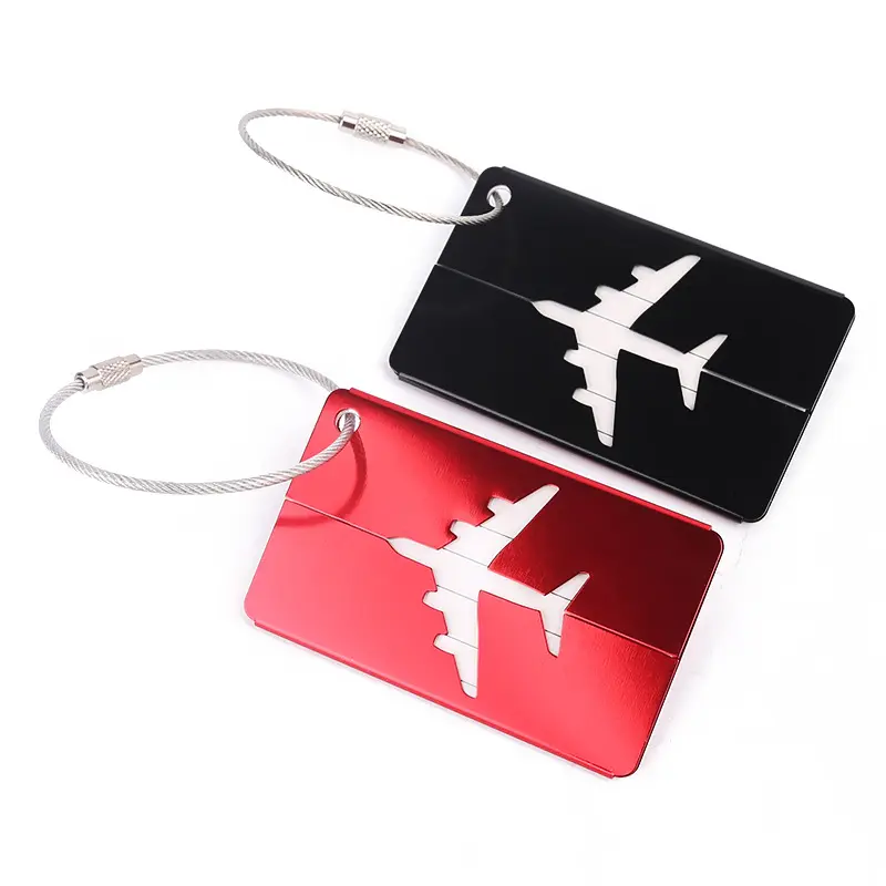 Aluminum Alloy Aircraft Consignment Tag Luggage Listing External Travel Identification Card Set