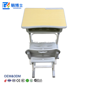 Ensemble bureau et chaise pour écolier, certifié ISO, réglable, à <span class=keywords><strong>colonne</strong></span> unique, avec tiroir - Product Image 1