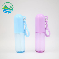 Flacon pulvérisateur de parfum miniature rechargeable en plastique PET de 50 ml avec porte-clés, flacon atomiseur de parfum pour le corps