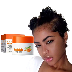 Crème pour le visage à la carotte Blanchissante de la nature Lisse Améliore les rides Marque personnalisée Nourrissante Beauté Fille Collection de soins de la peau - Product Image 3