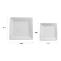 Assiettes carrées en carton jetables écologiques de haute qualité de 8 et 10 pouces, plateaux à gâteaux et boîtes à lunch
