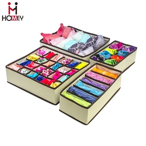 Boîte de séparation de placard pliable pour soutien-gorge Organisateurs de tiroirs de rangement pour sous-vêtements Boîtes et bacs de rangement Tissu de fabricant de garde-robe personnalisé - Product Image 2