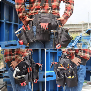 Ceintures <span class=keywords><strong>porte</strong></span>-outils 16 poches avec bretelles et pochettes détachables Ceinture <span class=keywords><strong>porte</strong></span>-outils de soutien du dos de l'homme Combo personnalisable OEM et ODM - Product Image 6