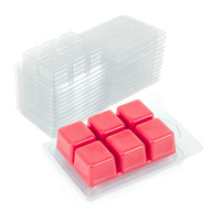 Emballage plastique transparent en blister pour barres de cire fondante en moule, type clamshell, petites barres de cire fondante transparentes en clamshell