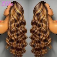 Wig Rambut Manusia Asli Pre Plucked Lace Front Keriting Warna Hitam Pirang Coklat Highlight, Grosir Kustom, Supplier Terlaris, Dropship