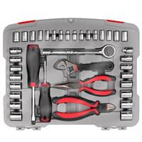 Juego de Herramientas de Reparación Automotriz Xi Meng, Llave de Tubo, Métrica e Imperial, Caja de Herramientas de Acero Inoxidable para Mantenimiento