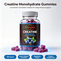 Permen Gummy Rasa Blueberry Creatine Monohydrate Antioksidan Suplemen Kebugaran Premium Meningkatkan Pertumbuhan Otot Latihan Eksplosif
