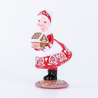 Figurines de maison en pain d'épices en résine, décorations de table de Noël, décorations d'arbre à dessert
