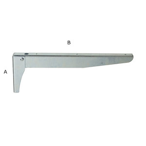 Staffa pieghevole in acciaio zincato bianco 300 mm per scaffali da Garage articolo 1388 SIPA - Product Image 1