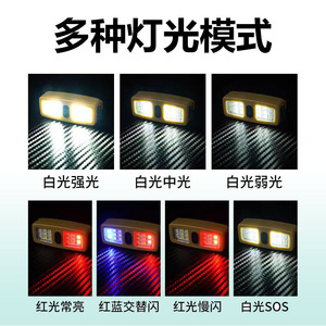 Running <b>Led</b> Neck Clip <b>Light</b> Usb <b>Rechargeable</b> Touch Control For Night Running With Front And Back Warning <b>Lights</b> - Product Image 5