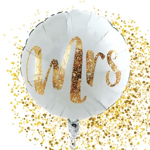 Hot Sale 18inch Mr Mrs Gold Glitter <strong>White</strong> <strong>Balloon</strong> Foil Helium <strong>Balloon</strong> for Wedding Party Hen Party <strong>Balloons</strong> Decoration - Product Image 4
