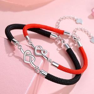 Pulseras De Pareja <b>Men</b> Women Couple Bracelet Romantic Couple Fashion Heart Knot Rope Couple Bracelet Thread String Jewelry - Product Image 1