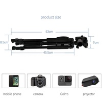 Trépied professionnel de qualité supérieure pour téléphone, caméra vidéo, anneau lumineux, trépied pour Canon, trépied de voyage en aluminium pour appareil photo reflex numérique