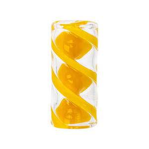 Puntas de tubo de vidrio azul espiral de 12mm Mini puntas de boca de vidrio Tornillo interior Flujos de aire Venta al por mayor Regalo artesanal de vidrio - Product Image 4