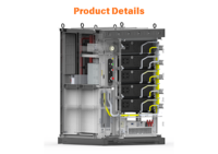 Lezet E261S135 Système de Stockage d'Énergie Commercial et Industriel Tout-en-un BESS LiFePO4 à Refroidissement Liquide Hybride Réseau 135kW 10000 Cycles IP67