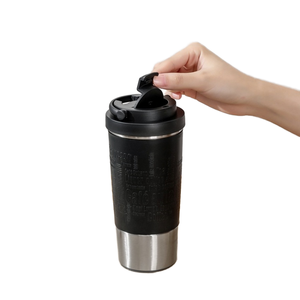 2025 <span class=keywords><strong>eMerit</strong></span> 450ml Double paroi 18/8 tasse à café en acier inoxydable classique manchon en Silicone usine de luxe Logo personnalisé aspiration vide - Product Image 2