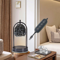 Lampe chauffante électrique en cristal artisanale avec 2 ampoules luminosité réglable et minuterie en métal pour la pendaison de crémaillère