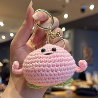 Porte-clés amusants en crochet amigurumi : jouets en fil faits à la main, chats, chiens, avocats, brocolis, fruits et légumes pour enfants et adultes