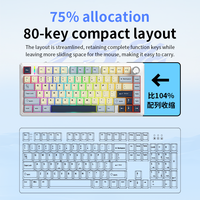 Clavier mécanique LDON LX83, nouveau, USB Type-C sans fil, triple mode, RGB, pour bureau, ordinateur, jeux, périphérique, esports