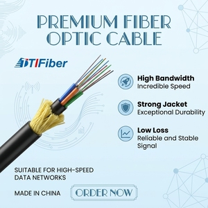 Câble à fibre optique monomode ADSS 24 cœurs pour extérieur, simple ou double gaine, avec fil aramide diélectrique autoportant pour ligne électrique - Product Image 1