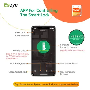 Waterdichte Smart Lockwifi App Smart Deurslot Aluminium Vingerafdruk Binnen Digitale Handvat Keyless Tuya Smart Lock