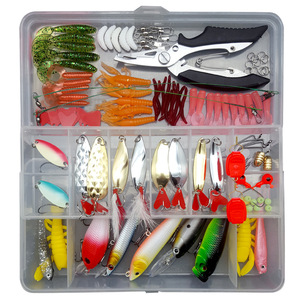 SKM nouveau Kit de pêche d'approvisionnement d'usine complet appât dur cuillère méné grenouille Popper manivelle leurre mixte Combo rivière lac Silicone - Product Image 3