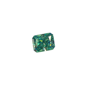 Piedra Suelta de Moissanita Verde Corte Radiante, Claridad VVS, Gema Sintética de Corte Brillante para la Creación de Joyería Personalizada - Product Image 1