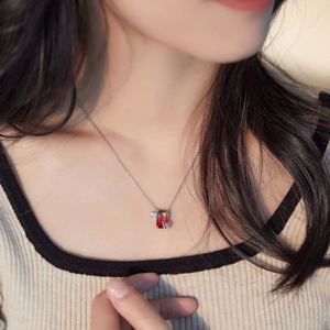 Dylam Rhodium 18K Gold Sterling <b>Silver</b> Infinite Elements Cubic Zirconia Crystal <b>Initial</b> W Alphabet Gradient <b>Pendant</b> Necklace - Product Image 3