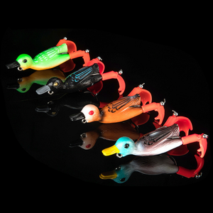 SEASKY 8cm 12g Topwater pato Señuelos de Pesca plástico suave patito señuelos flotantes con Hélice para pesca de trucha lubina - Product Image 6
