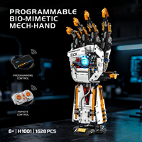 Huiji H1001 Nuevo Brazo Mecánico Programable, Modelo de Ensamblaje Decorativo, Brazo Robótico con Doble Control Remoto, Juego de Bloques de Construcción