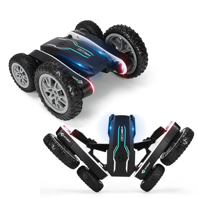 360 회전 RC 변형 차량 장난감 양면 원격 제어 4Wd 드리프트 스턴트 자동차 LED 조명 라디오 제어 완구