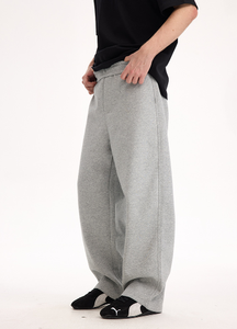 Erkekler ve kadınlar için rahat, rahat, havadar, gevşek uydurma, dökümlü örgü düz bacak kavisli <span class=keywords><strong>Sweatpants</strong></span>. - Product Image 4