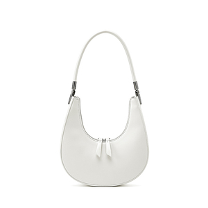Bolso Hobo Beige de Microfibra con Cierre de Cremallera, Estilo Minimalista, Correa para el Hombro, Bolso de Mano para Mujer para Todas las Temporadas - Product Image 4